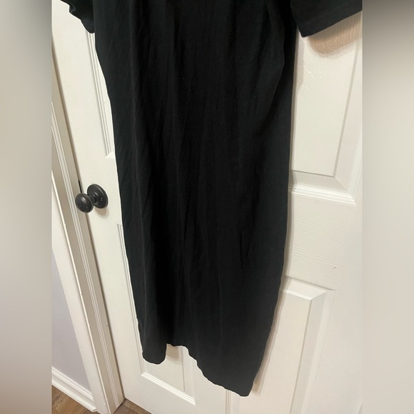 Pact Seaside Linen Polo Midi Dress black size medium - Picture 4 of 7